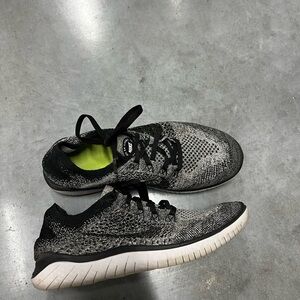 Black and Gray Knit Sneakers NIKE FREERUN